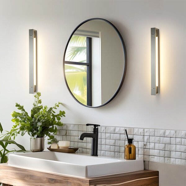 Brilagi-LED Oglindă iluminată pentru baie AQUA LINE LED/18W/230V 60 cm IP44 crom lucios