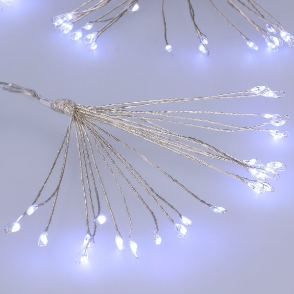 Brilagi - Ghirlandă LED pentru exterior, 150 LED, 5 m, IP44, alb rece, efect de artificii