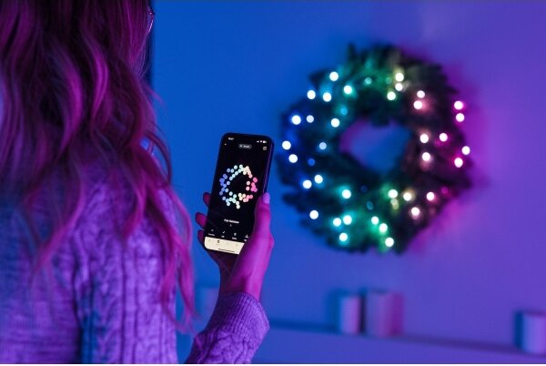 Twinkly GD20P4425P00 - Ghirlandă LED RGB reglabilă 50xLED, pr. 60 cm, Wi-Fi