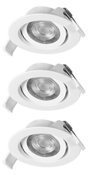 Osram - Set 3x corpuri de iluminat încastrate SPOT LED/4,9W/230V 2700K albe