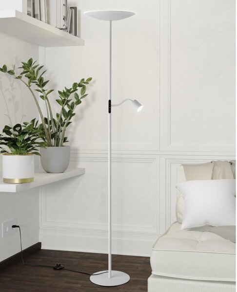Eglo 901978 - Lampă de podea LED dimabilă CONIVARINO LED/26,5W/230V +LED/4W albă