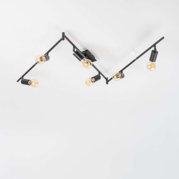Spot LED 6x E27, 6,5W, 230V, negru