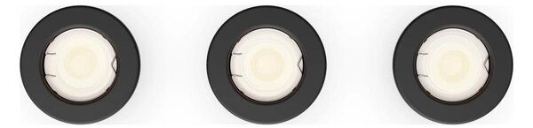 Philips - Set 3x spot încastrat PERIDOT 1xGU10/7W/230V negru