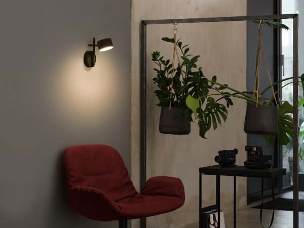 Osram - Aplică de perete LED reglabilă DECOR KYOTO LED/12W/230V neagră