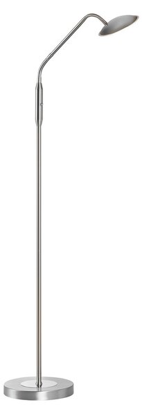 FISCHER & HONSEL Lampă de podea cu LED Tallri, culoare nichel, înălțime 135 cm, CCT, reglabil, Metalic, Camera de zi / sufragerie, Metal, Modern