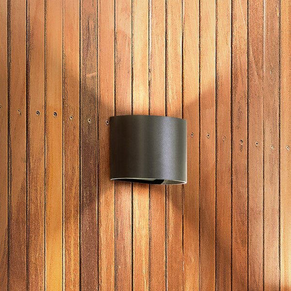 FISCHER & HONSEL Matteo LED pentru exterior, negru, lățime 14 cm, 2 lumini., Negru, Metal, Modern