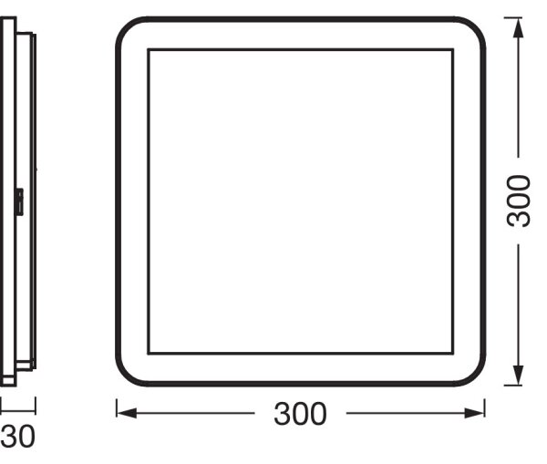 Osram - Plafonieră LED pentru baie ORBIS DISC LED/22W/230V 30x30 cm IP44 maro
