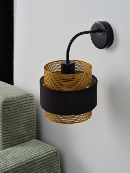 Osram - Lampă de perete DECOR HORNET 1xE27/10W/230V negru/auriu