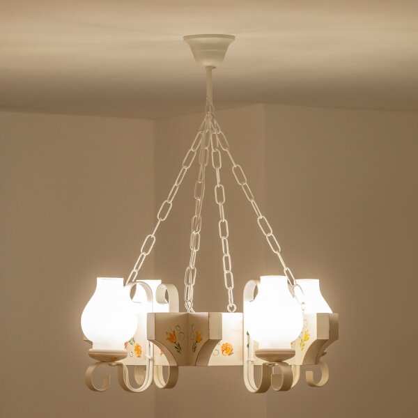 Brilagi - Candelabru cu lanț QUEEN 4xE14/40W/230V fag/crem
