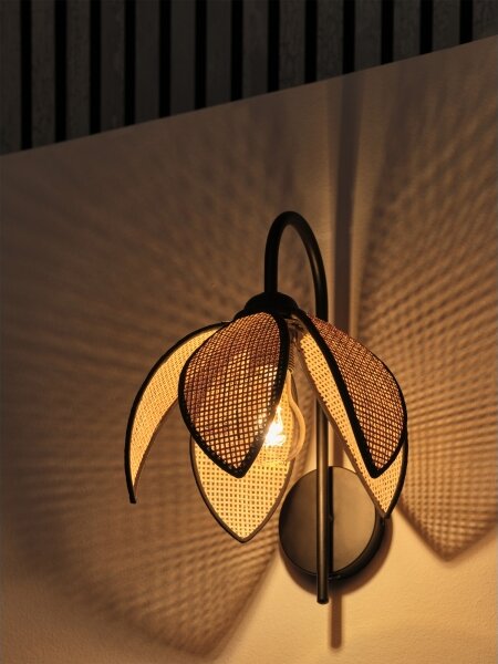 Osram - Lampă de perete DECOR RATTAN 1xE27/15W/230V bej/negru