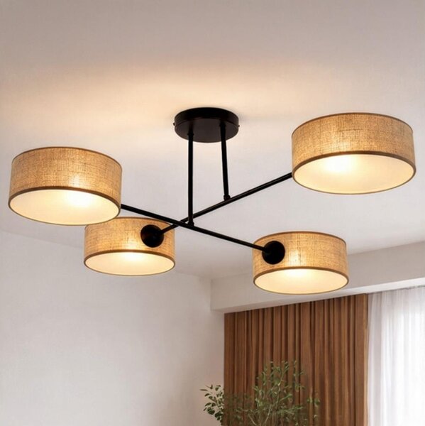 Brilagi - Lustră VIRGO aplicată, 4xE14/40W/230V, bej/negru