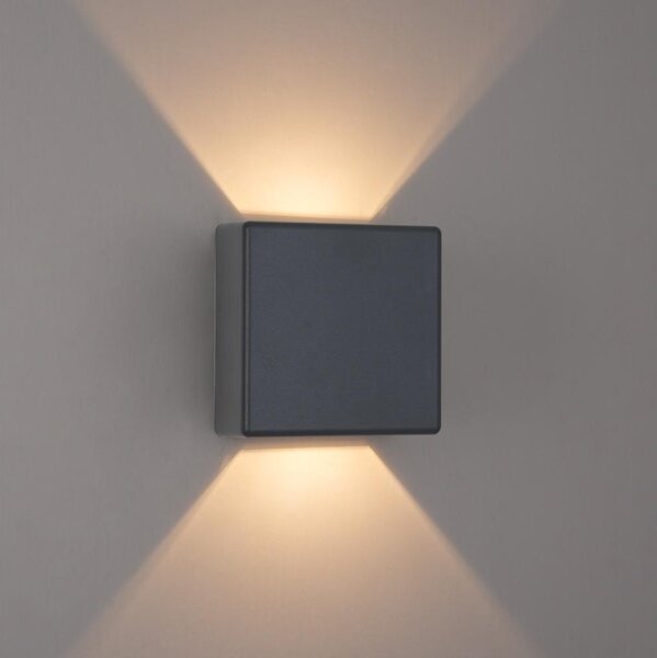 Brilagi - Aplică de perete LED pentru exterior DOUBLERAY LED/6W/230V antracit IP54