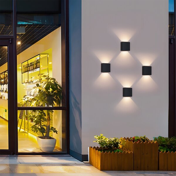 Brilagi - Aplică LED de exterior DOUBLERAY, 6W, 230V, negru, IP54