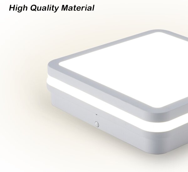 Brilagi - Corp de iluminat LED de exterior cu senzor BENE, 18 W, 230 V, 22 x 22 cm, alb, IP54