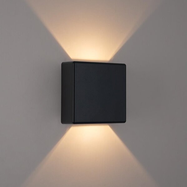 Brilagi - Aplică LED de exterior DOUBLERAY, 6W, 230V, negru, IP54