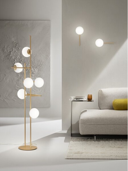 Ondaluce - Aplica de perete JEWEL 1xE14/10W/230V auriu/alb