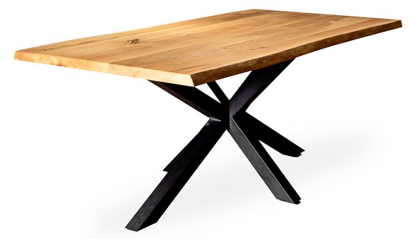 Masa lemn masiv stejar Spider, 6 persoane, 1600x900mm