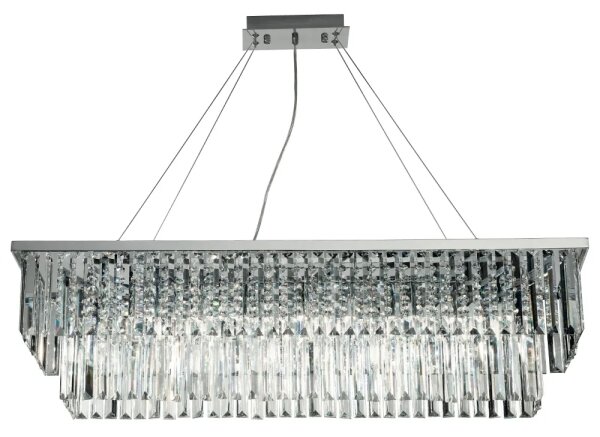 Ondaluce - Candelabru cu cristale pe cablu DAIQUIRI 8xE14/10W/230V crom lucios