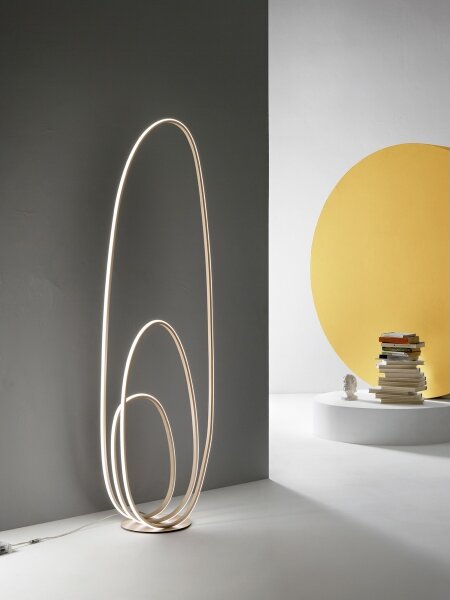 Ondaluce - Lampadar LED reglabil GOLDEN LED/45W/230V 160 cm auriu