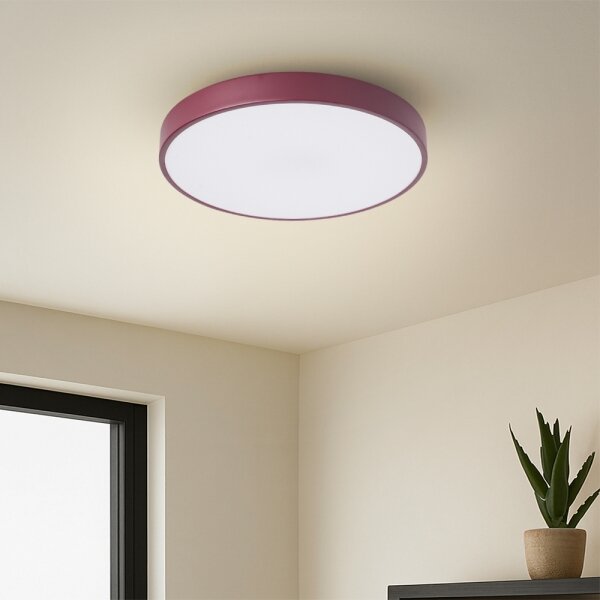 Brilagi LED Plafonieră dimerizabilă POOL LED/36W/230V 3000-6000K 30 cm bordo + telecomandă