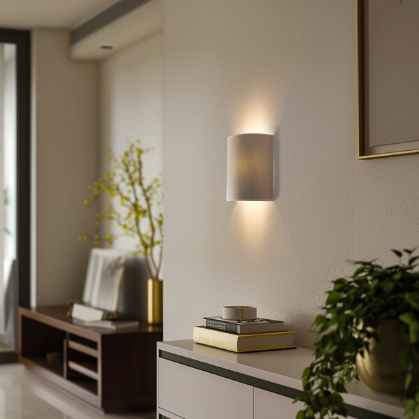 Envostar lampă de perete Idun, bej deschis 24 cm material natural vegan, reglabil, Bej, Camera de zi / sufragerie, Altele, Modern