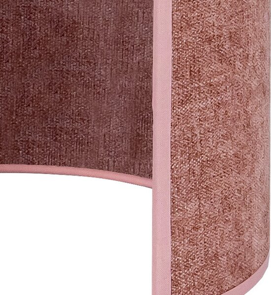 Euluna Aplică de perete Celine, roz, țesătură Chenille, înălțime 24 cm, reglabil, Roz / Rosé, Camera de zi / sufragerie, Țesătură / Textil, Modern