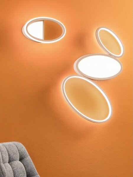 Ondaluce - Plafonieră LED dimabilă RICE LED/25W/230V 38x63 cm auriu