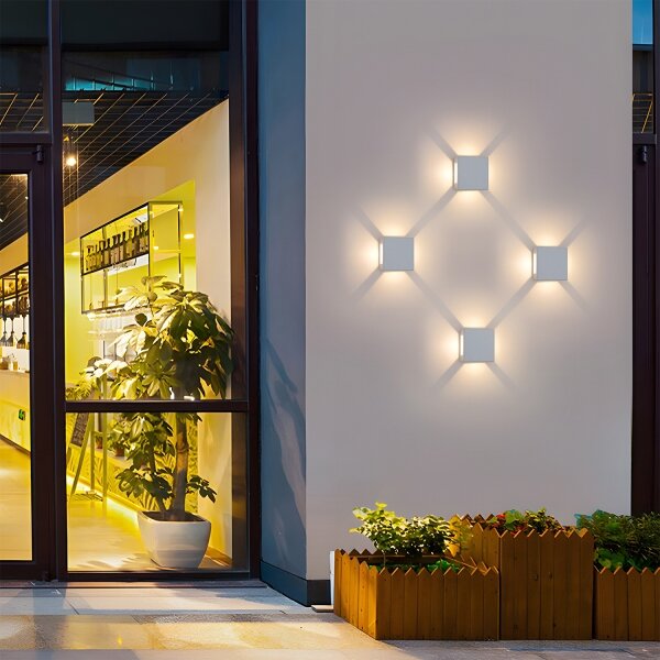 Brilagi - Aplică LED de exterior QUADRAY, 6W, 230V, albă, IP54