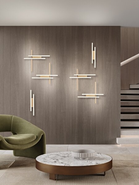 Ondaluce - Aplica de perete LED reglabilă MOVIDA LED/16W/230V, aurie
