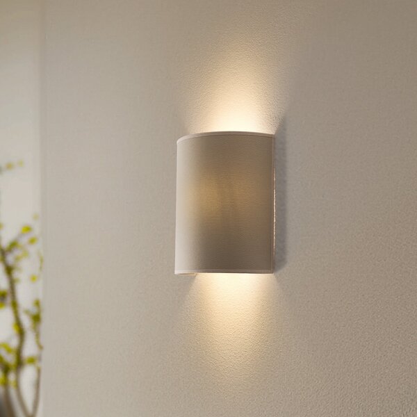 Envostar lampă de perete Idun, bej deschis 24 cm material natural vegan, reglabil, Bej, Camera de zi / sufragerie, Altele, Modern