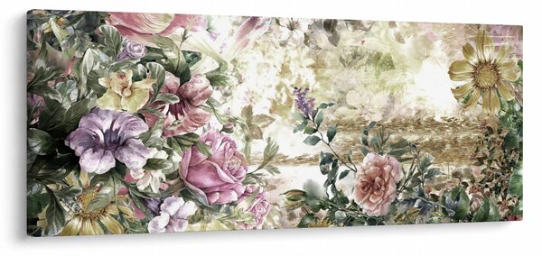 Tablou - Flori de design (120x50 cm)
