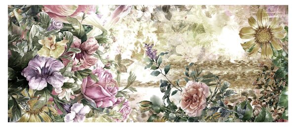 Tablou - Flori de design (120x50 cm)
