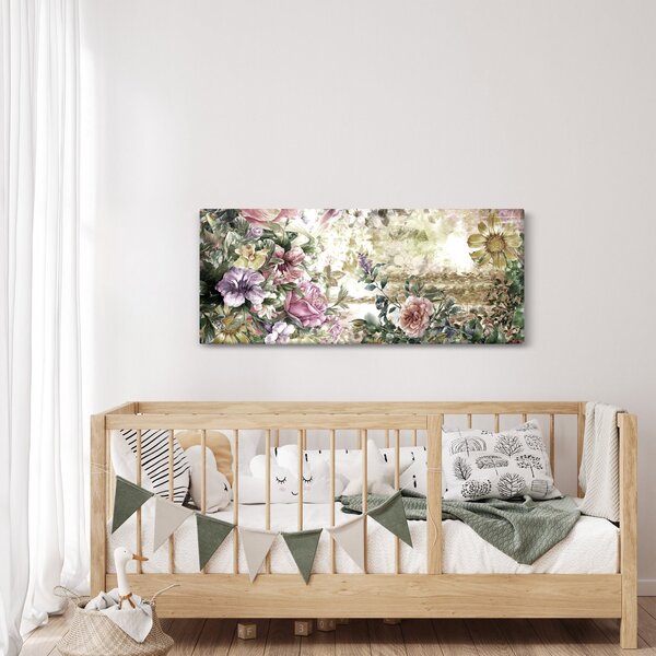 Tablou - Flori de design (120x50 cm)
