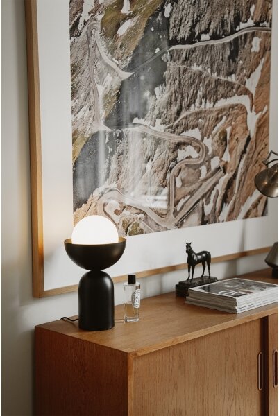 Osram - Lampă de masă DECOR BOWL 1xE14/25W/230V neagră