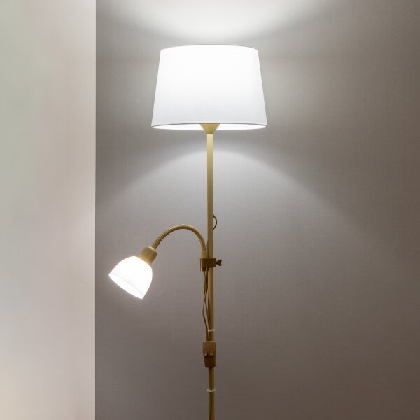 Brilagi - Lampadar CERIA 1xE27/100W/230V + 1xE14/25W auriu/alb