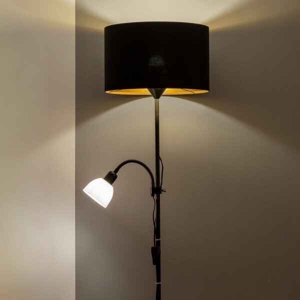 Brilagi - Lampă de podea CERIA 1xE27/100W/230V + 1xE14/25W neagră