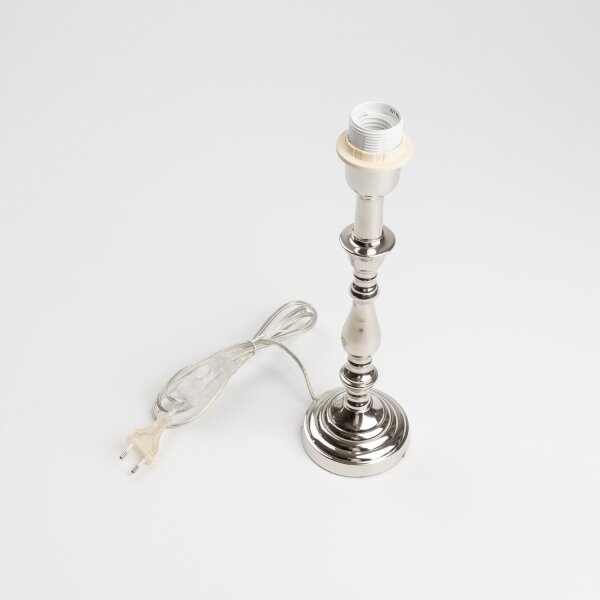 Brilagi - Lampă de masă CERIA, 1xE27/60W/230V, diametru 30 cm, crom lucios/alb