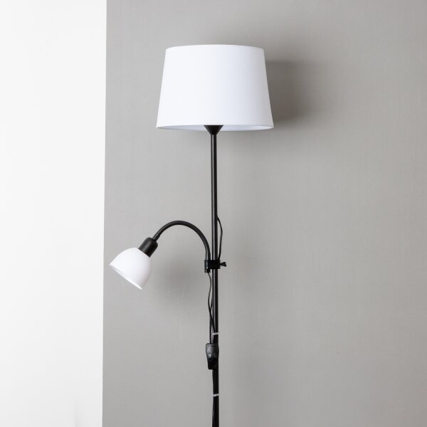 Brilagi - Lampă de podea CERIA 1xE27/100W/230V + 1xE14/25W, negru/alb