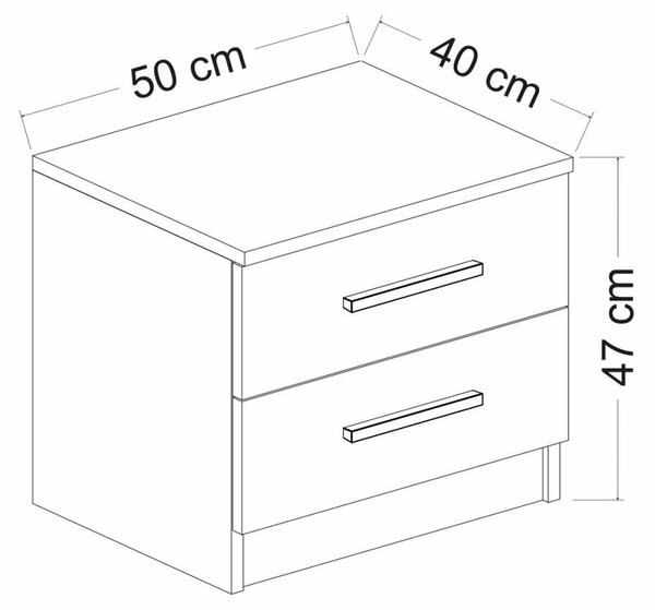Noptieră Bubose 3 (alb). 1094444