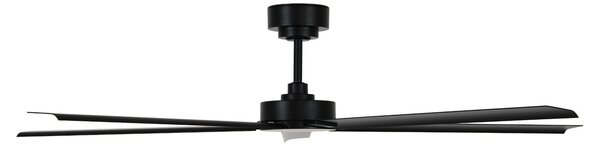 Beacon Lighting Ventilator de tavan Monza negru, cu motor DC, silențios, Ø 152 cm, IP55, Negru, Camera de zi / sufragerie, Aluminiu, Modern