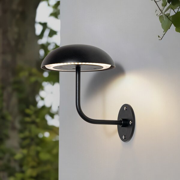 Arcchio LED reîncărcabilă lampă de masă Thenra, negru, suport perete, reglabil, Negru, Metal, Modern, Priză de perete top