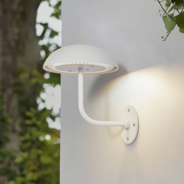 Arcchio LED reîncărcabilă lampă de masă Thenra, alb, suport perete, reglabil, Alb, Metal, Modern, Priză de perete top