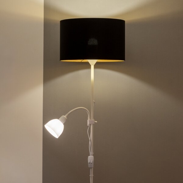 Brilagi - Lampadar CERIA 1xE27/100W/230V + 1xE14/25W alb/negru