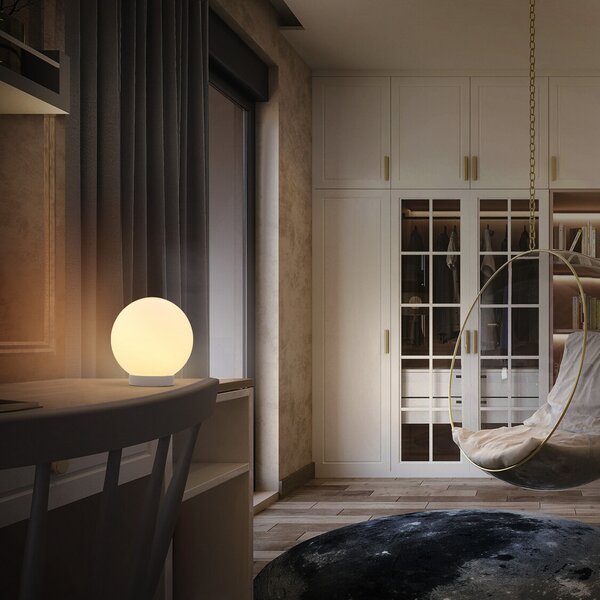 LEDVANCE SMART+ WiFi lampă de masă Sun@Home Moodlight sticlă CCT, reglabil, Alb, Camera de zi / sufragerie, Sticlă, Modern, Umbră de masă