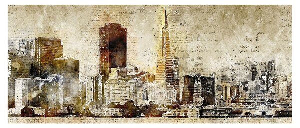 Tablou - Oraș artistic (120x50 cm)