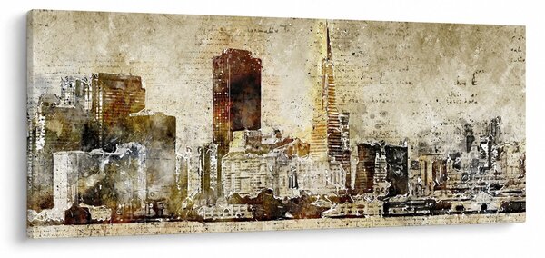 Tablou - Oraș artistic (120x50 cm)