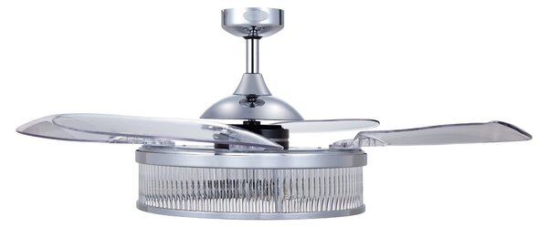 Beacon Lighting ventilator de tavan lumina Fanaway Corbelle cromat silențios, Transparent, Camera de zi / sufragerie, Plastic, Modern