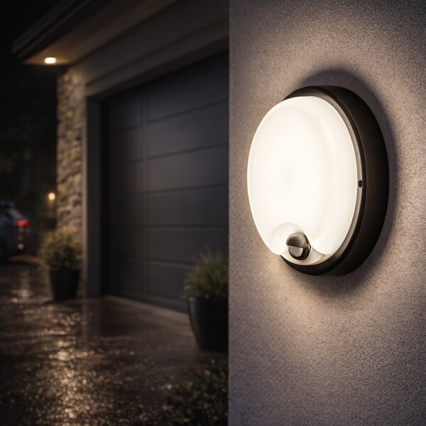 Rabalux LONATO 77213 - Aplica de perete LED pentru exterior cu senzor, LED/18W/230V IP65, negru