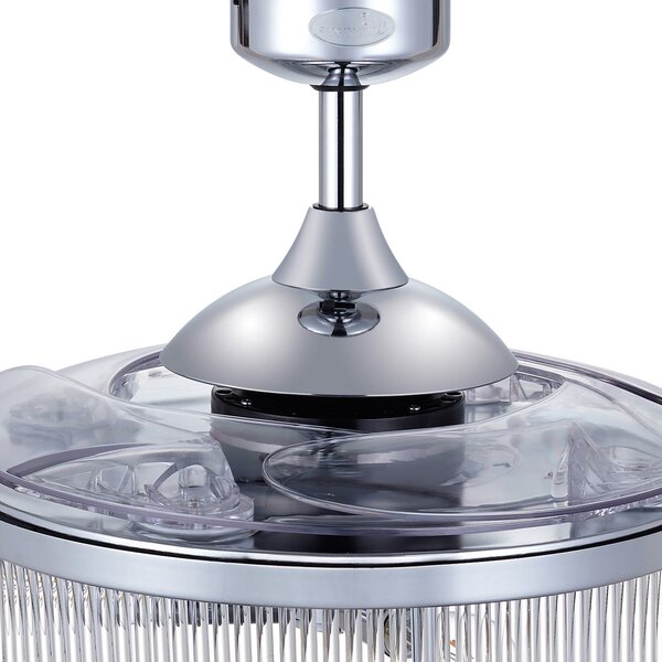 Beacon Lighting ventilator de tavan lumina Fanaway Corbelle cromat silențios, Transparent, Camera de zi / sufragerie, Plastic, Modern