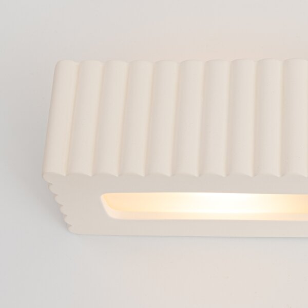 Sollux SL.1885 - Aplica de perete RIGATA 1xE27/15W/230V ceramică/alb